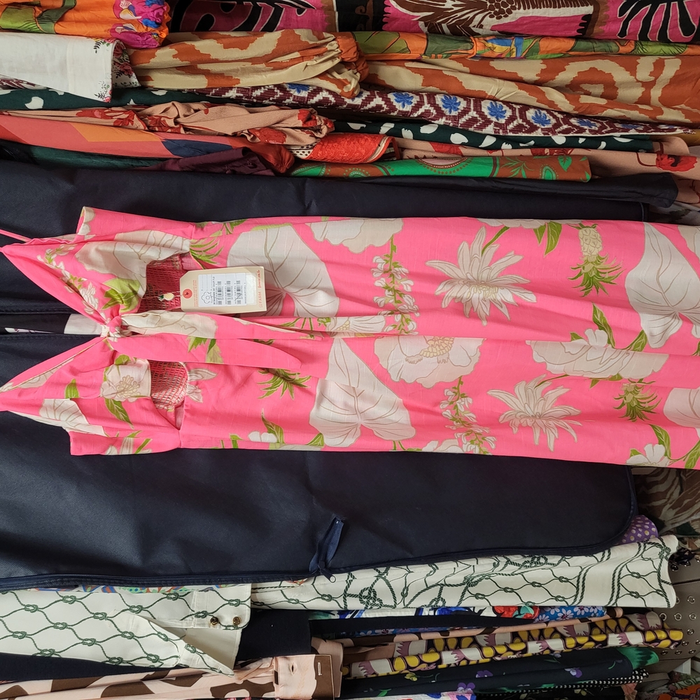 Pink Floral Sleeveless Dress